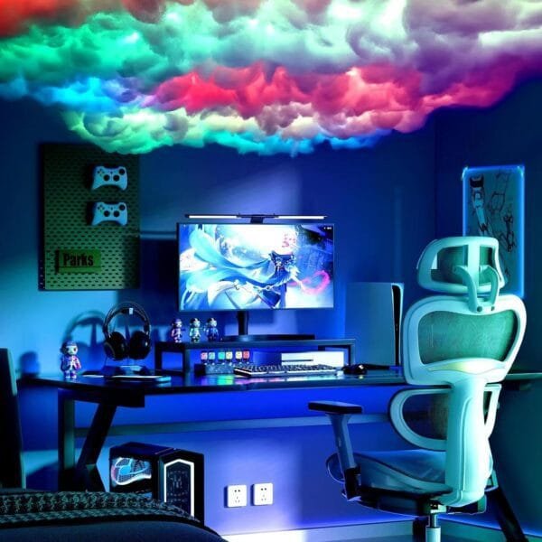 3D Thundercloud LED Light, Cloud Music Sync Multicolor Changing Strip Light, Atmosphere DIY